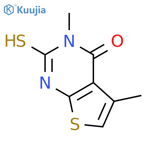 3,5-dimethyl-2-sulfanyl-3H,4H-thieno2,3-dpyrimidin-4-one structure