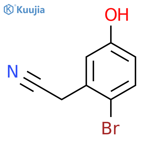 2-(2-bromo-5-hydroxyphenyl)acetonitrile structure