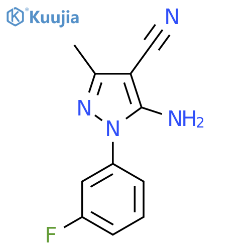 5-Amino-1-(3-fluorophenyl)-3-methyl-1H-pyrazole-4-carbonitrile structure