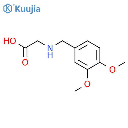2-{(3,4-dimethoxyphenyl)methylamino}acetic acid structure