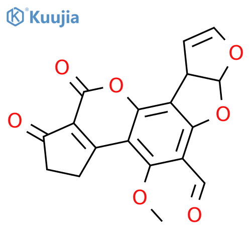 (6aR,9aS)-4-methoxy-1,11-dioxo-1,2,3,6a,9a,11-hexahydrocyclopenta[c]furo[3',2':4,5]furo[2,3-h]chromene-5-carbaldehyde structure