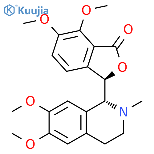 1(3H)-Isobenzofuranone, 6,7-dimethoxy-3-[(1R)-1,2,3,4-tetrahydro-6,7-dimethoxy-2-methyl-1-isoquinolinyl]-, (3R)-rel- structure