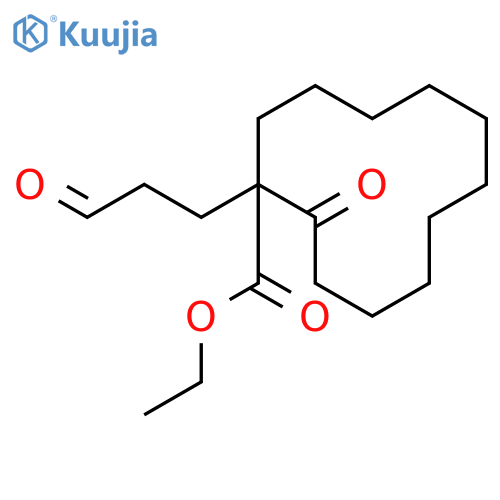 CYCLODODECANECARBOXYLIC ACID, 2-OXO-1-(3-OXOPROPYL)-, ETHYL ESTER structure