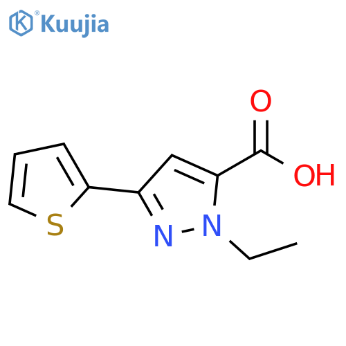 1H-Pyrazole-5-carboxylicacid,1-ethyl-3-(2-thienyl)-(9CI) structure