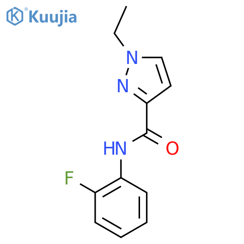 1-ethyl-N-(2-fluorophenyl)-1H-pyrazole-3-carboxamide structure