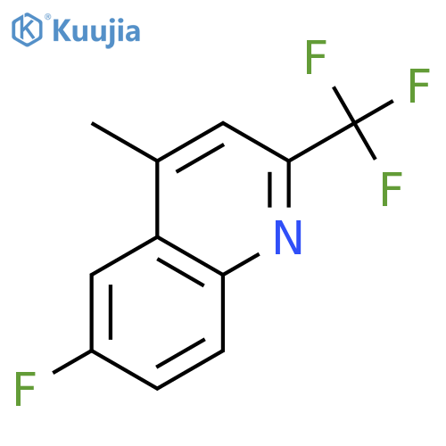 QUINOLINE, 6-FLUORO-4-METHYL-2-(TRIFLUOROMETHYL)- structure