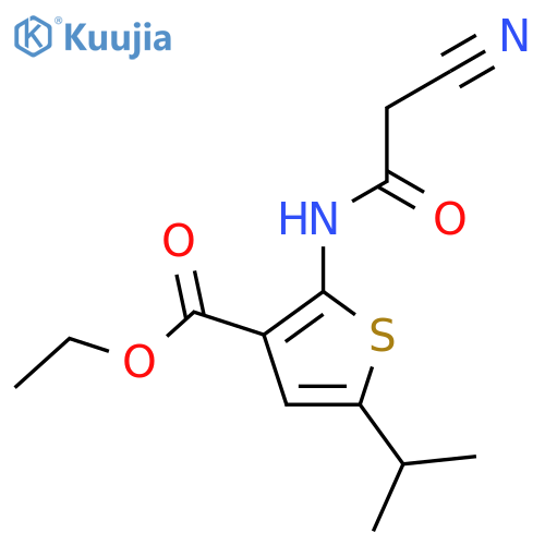 Ethyl 2-(Cyanoacetyl)amino-5-isopropylthiophene-3-carboxylate structure