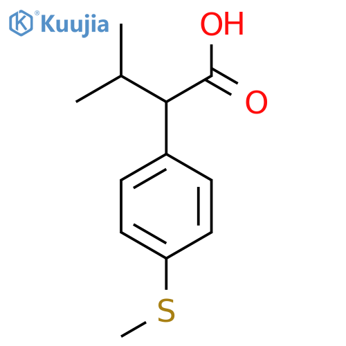 3-methyl-2-4-(methylsulfanyl)phenylbutanoic acid structure
