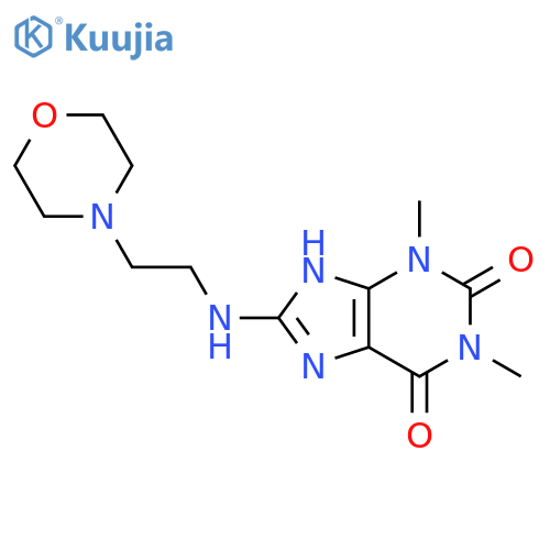 1,3-dimethyl-8-{2-(morpholin-4-yl)ethylamino}-2,3,6,7-tetrahydro-1H-purine-2,6-dione structure