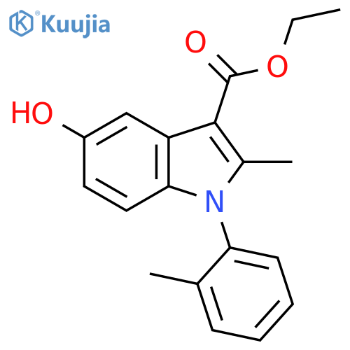 ethyl 5-hydroxy-2-methyl-1-(2-methylphenyl)-1H-indole-3-carboxylate structure