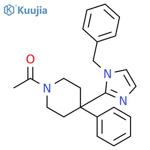 Piperidine, 1-acetyl-4-phenyl-4-[1-(phenylmethyl)-1H-imidazol-2-yl]- structure