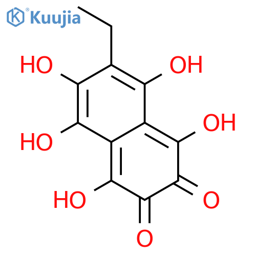 1,4-Naphthalenedione,2-ethyl-3,5,6,7,8-pentahydroxy- structure