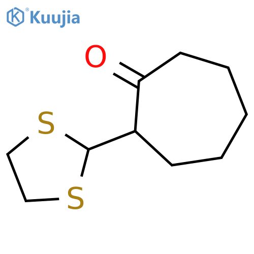 2-(1,3-dithiolan-2-yl)cycloheptanone structure