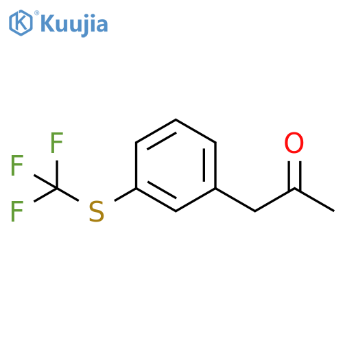 1-{3-(trifluoromethyl)sulfanylphenyl}propan-2-one structure