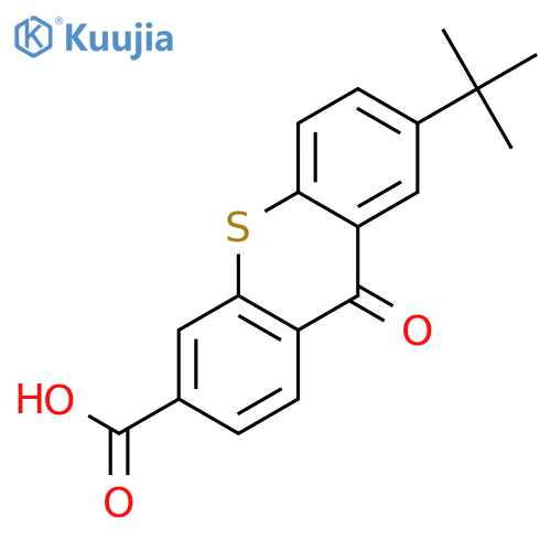 9H-Thioxanthene-3-carboxylic acid, 7-(1,1-dimethylethyl)-9-oxo- structure