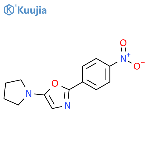 Oxazole, 2-(4-nitrophenyl)-5-(1-pyrrolidinyl)- structure