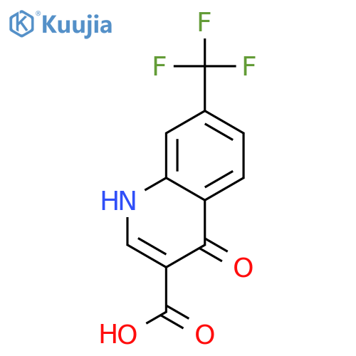 4-oxo-7-(trifluoromethyl)-1,4-dihydroquinoline-3-carboxylic acid structure