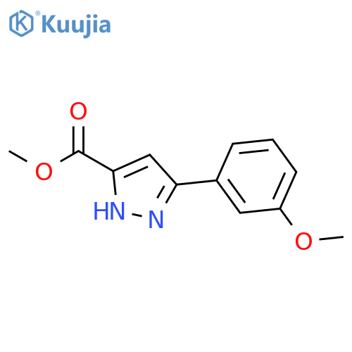 Methyl 3-(3-methoxyphenyl)-1h-pyrazole-5-carboxylate structure