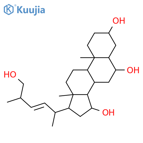 26,27-Dinorergost-22-ene-3,6,15,25-tetrol; (3β,5α,6α,15β,22E,24ξ)-form structure
