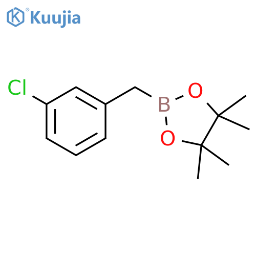 2-[(3-chlorophenyl)methyl]-4,4,5,5-tetramethyl-1,3,2-dioxaborolane structure