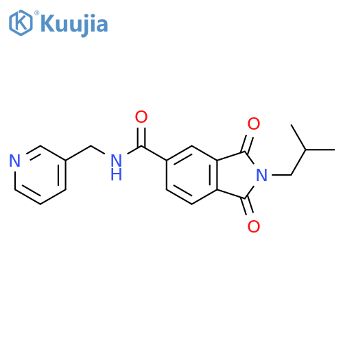 2-(2-methylpropyl)-1,3-dioxo-N-(pyridin-3-yl)methyl-2,3-dihydro-1H-isoindole-5-carboxamide structure