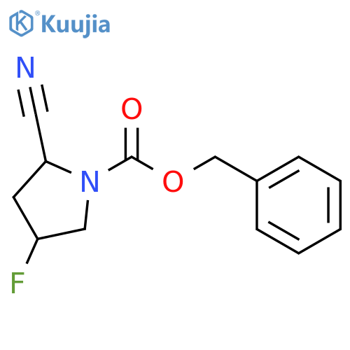 (2S,4S)-Benzyl 2-cyano-4-fluoropyrrolidine-1-carboxylate structure