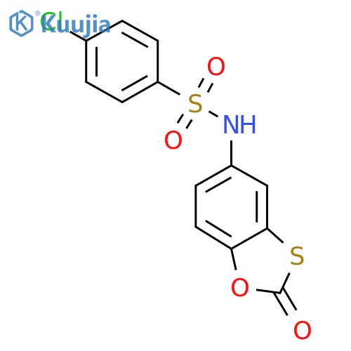 4-chloro-N-(2-oxo-2H-1,3-benzoxathiol-5-yl)benzene-1-sulfonamide structure