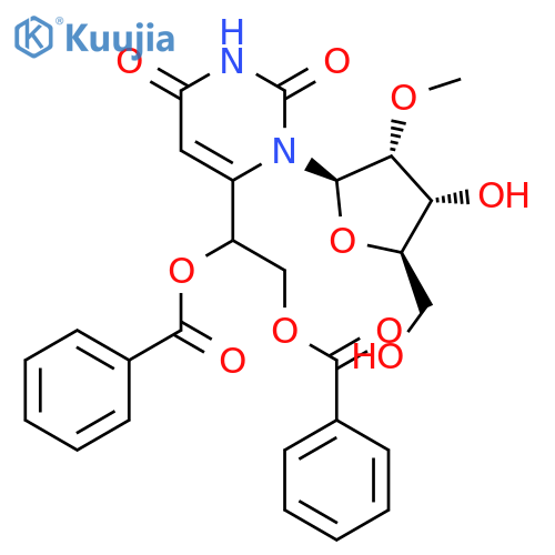 URIDINE, 6-[1,2-BIS(BENZOYLOXY)ETHYL]-2'-O-METHYL- structure