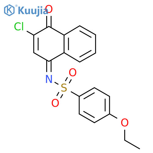 N-(1Z)-3-chloro-4-oxo-1,4-dihydronaphthalen-1-ylidene-4-ethoxybenzene-1-sulfonamide structure