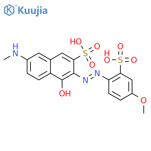 2-Naphthalenesulfonicacid, 4-hydroxy-3-[2-(4-methoxy-2-sulfophenyl)diazenyl]-7-(methylamino)- structure