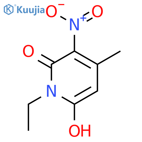 2(1H)-Pyridinone, 1-ethyl-6-hydroxy-4-methyl-3-nitro- structure