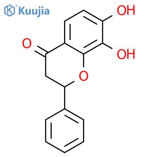 7,8-Dihydroxy-2-phenylchroman-4-one structure