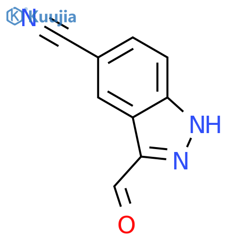5-Cyano-1H-indazole-3-carboxaldehyde structure