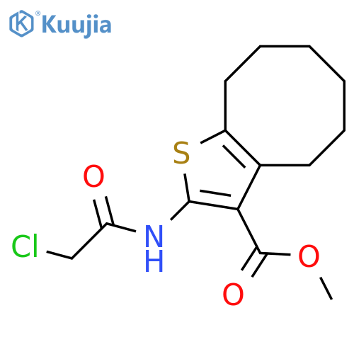 Methyl 2-(chloroacetyl)amino-4,5,6,7,8,9-hexahydrocyclooctabthiophene-3-carboxylate structure
