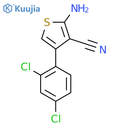 2-Amino-4-(2,4-dichlorophenyl)thiophene-3-carbonitrile structure