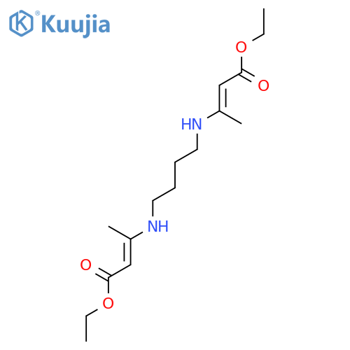 2-BUTENOIC ACID, 3,3'-(1,4-BUTANEDIYLDIIMINO)BIS-, DIETHYL ESTER structure