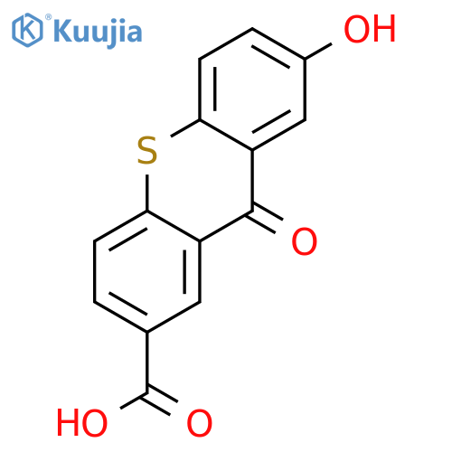 9H-Thioxanthene-2-carboxylic acid, 7-hydroxy-9-oxo- structure