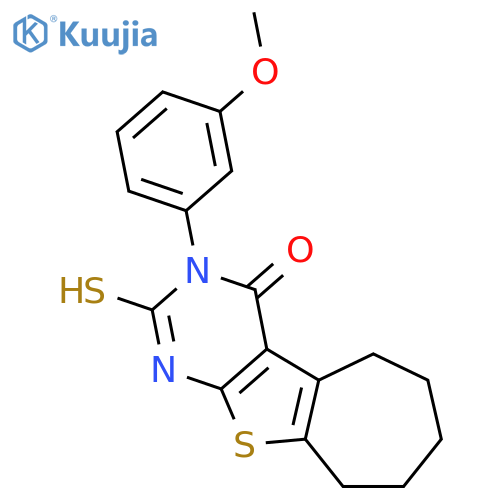 4-(3-methoxyphenyl)-5-sulfanyl-8-thia-4,6-diazatricyclo7.5.0.0,2,7tetradeca-1(9),2(7),5-trien-3-one structure
