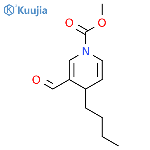1(4H)-Pyridinecarboxylic acid, 4-butyl-3-formyl-, methyl ester structure