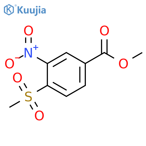 Benzoic acid, 4-(methylsulfonyl)-3-nitro-, methyl ester structure