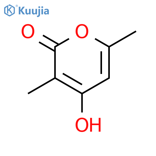 3,6-Dimethyl-4-hydroxy-2-pyrone structure
