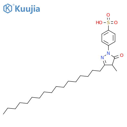 Benzenesulfonic acid,4-(3-heptadecyl-4,5-dihydro-4-methyl-5-oxo-1H-pyrazol-1-yl)- structure