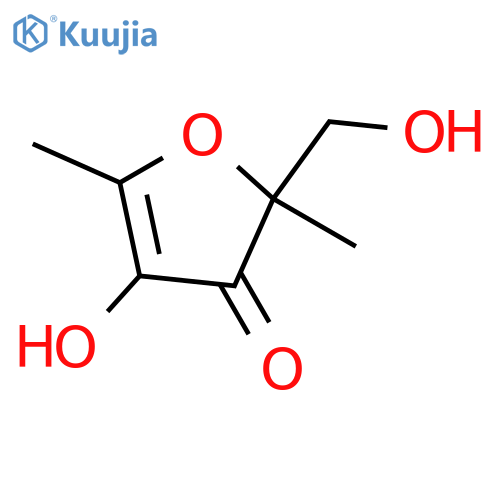 3(2H)-Furanone, 4-hydroxy-2-(hydroxymethyl)-2,5-dimethyl- structure