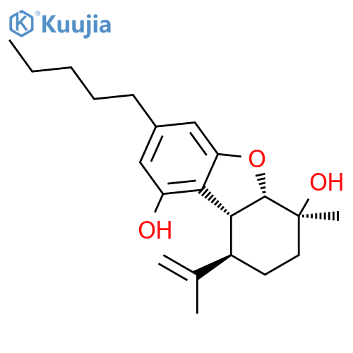 1,6-Dibenzofurandiol,5a,6,7,8,9,9a-hexahydro-6-methyl-9-(1-methylethenyl)-3-pentyl-,(5aS,6S,9R,9aR)- structure