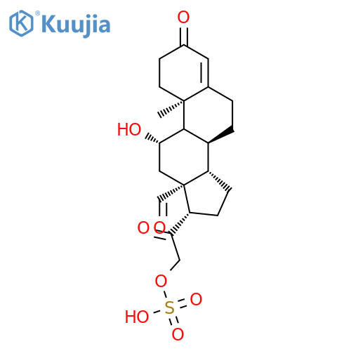 Pregn-4-en-18-al,11-hydroxy-3,20-dioxo-21-(sulfooxy)-, (11b)- (9CI) structure
