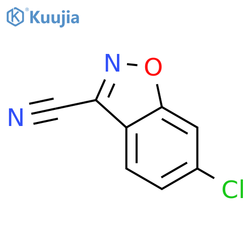 6-chlorobenzo[d]isoxazole-3-carbonitrile structure