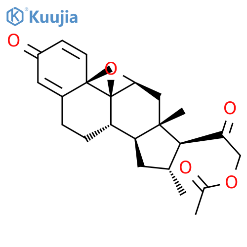 Pregna-1,4-diene-3,20-dione,21-(acetyloxy)-9,11-epoxy-16-methyl-, (9b,11b,16a)- (9CI) structure