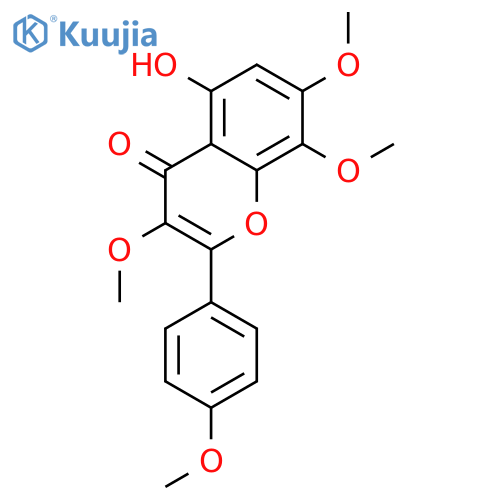 5-hydroxy-3,4',7,8-tetramethoxyflavone structure