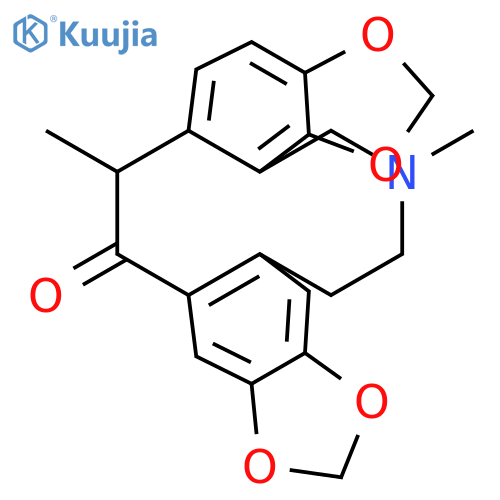 7,16-dimethyl-6,8,9,16-tetrahydrobis[1,3]benzodioxolo[4,5-c:5'',6''-g]azecin-15(7H)-one structure