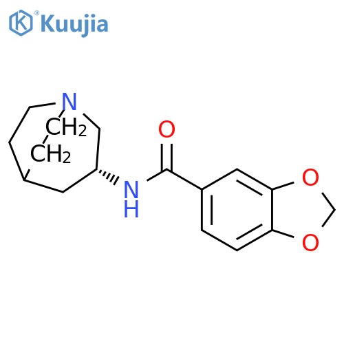 1,3-Benzodioxole-5-carboxamide, N-(3R)-1-azabicyclo[3.2.2]non-3-yl- structure